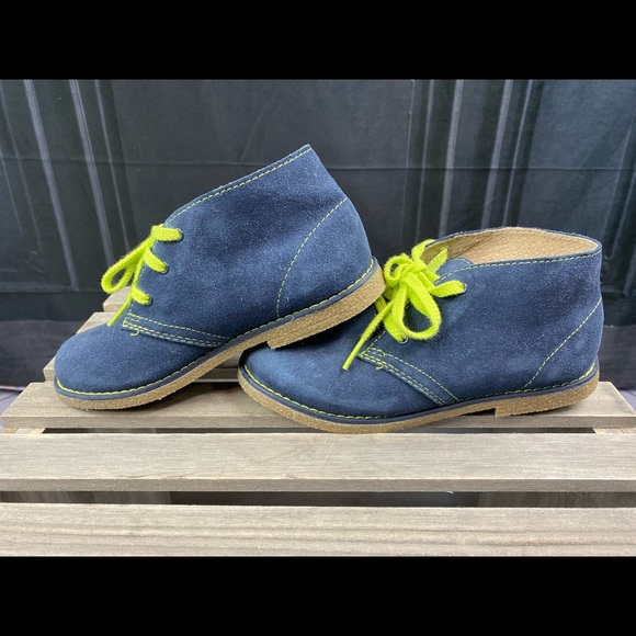 NWOB FootMates Denim Suede & Lime Mojave Leather Chukka Boot - Little Kid 13.5 - Picture 5 of 6